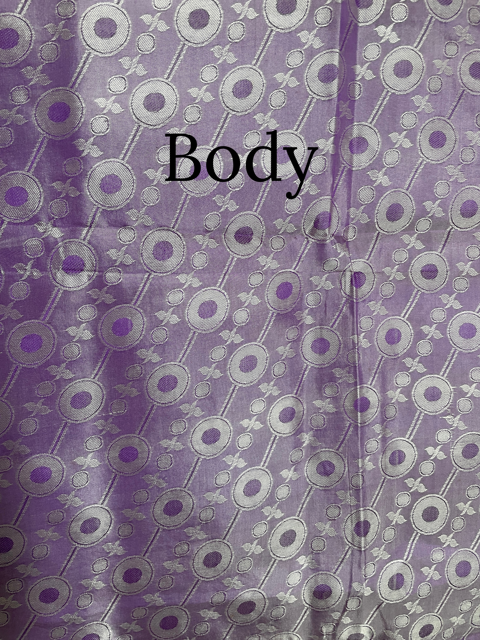 Pre-Loved Silk Saree — Lavender Body with Gold Zari Border & Pallu (No Blouse Piece)